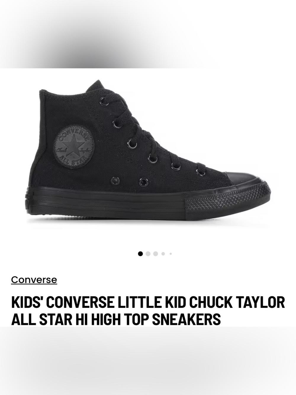 Converse Kids Chuck Taylor High-Top Sneakers - Black